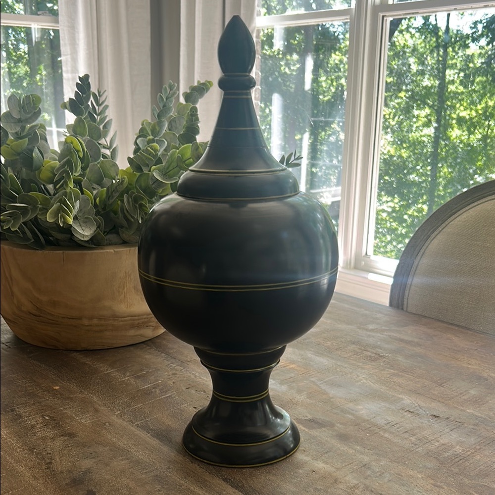 Ballard designs Elegant Black Decorative Urn